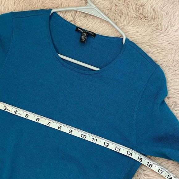 Eileen Fisher Jewel Neck Merino Wool MIDI Dress Size SP - Picture 10 of 13